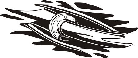 Biomechanics. Ready for vinyl cutting.のイラスト素材