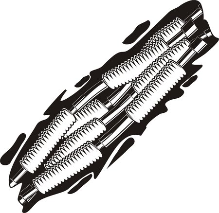 Biomechanics. Ready for vinyl cutting. のイラスト素材