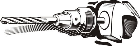 Drill.Biomechanics. Ready for vinyl cutting.のイラスト素材