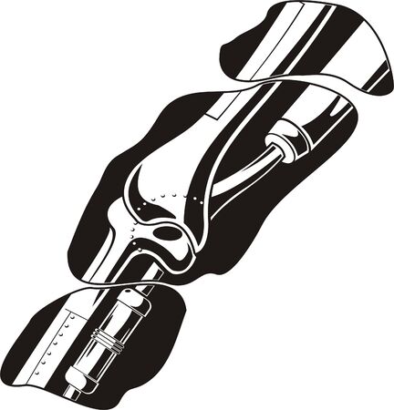 Biomechanics. Ready for vinyl cutting. のイラスト素材