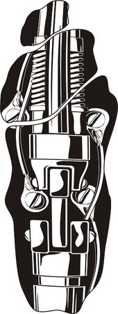 Biomechanics. Ready for vinyl cutting. のイラスト素材