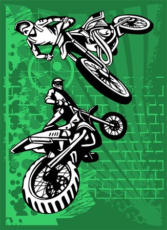 Motorbike.  Illustration.Vinyl Ready.のイラスト素材