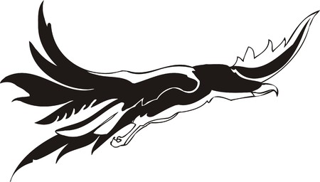 Eagle - predatory bird. illustration. Ready for vinyl cutting.のイラスト素材