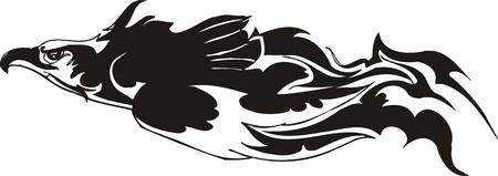 Eagle - predatory bird. illustration. Ready for vinyl cutting.のイラスト素材