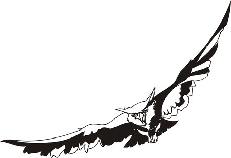 Eagle - predatory bird. illustration. Ready for vinyl cutting.のイラスト素材