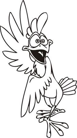 Cocky.
Funny Birds.Vector Illustration.Vinyl Ready.のイラスト素材