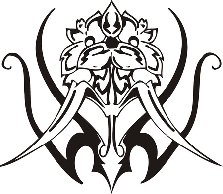 Beautiful Flowers. illustration ready for vinyl cutting.のイラスト素材