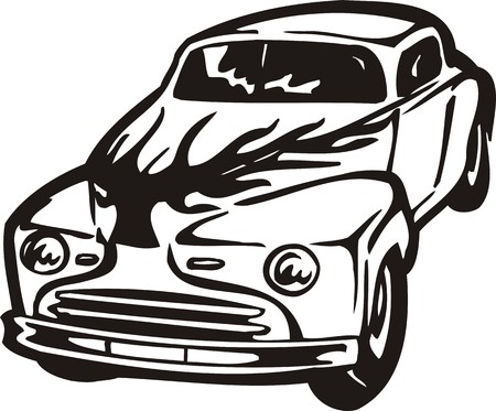 Vintage Ñars.Vector illustration ready for vinyl cutting.のイラスト素材