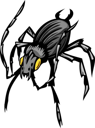 Beetles.Predatory Insects Clip art. illustration ready for vinyl cutting.のイラスト素材