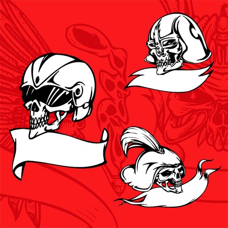 Skulls  Illustration.Vinyl Ready.のイラスト素材