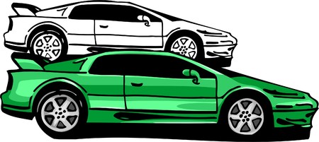 Sport Cars.  Illustration.Vinyl Ready.のイラスト素材