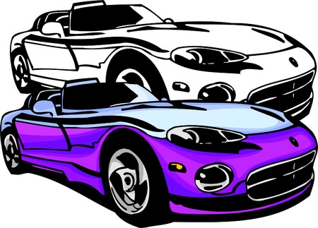 Sport Cars.  Illustration.Vinyl Ready.のイラスト素材
