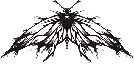 Tribal Butterflies.Vector illustration ready for vinyl cutting.のイラスト素材