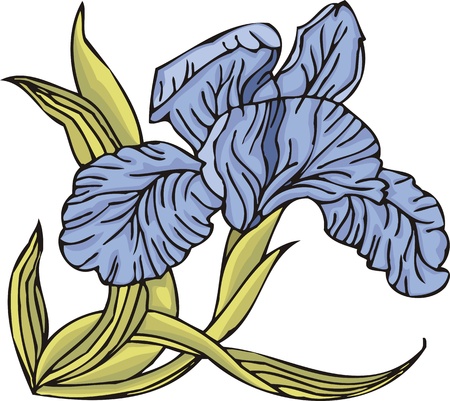 Hearts &  Flowers.  illustration ready for vinyl cutting.のイラスト素材