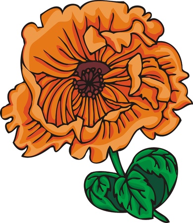 Hearts &  Flowers.  illustration ready for vinyl cutting.のイラスト素材