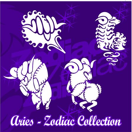 Aries.Tribal Zodiac.Vector Illustration.Vinyl Ready.のイラスト素材