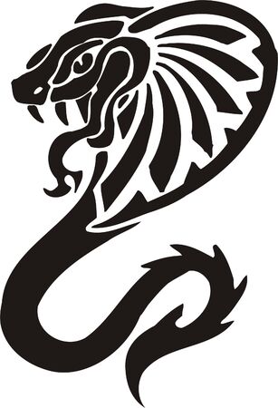 Tribal Predators.Vector illustration ready for vinyl cutting.のイラスト素材