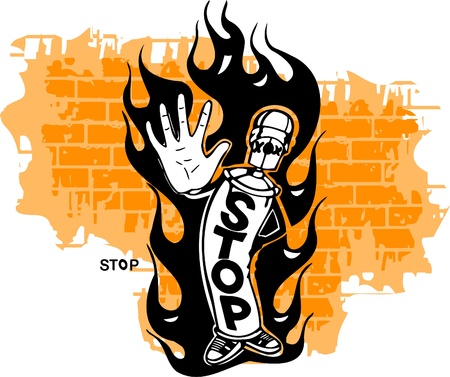 Graffiti - Vector Illustration. Vinyl-Ready.のイラスト素材