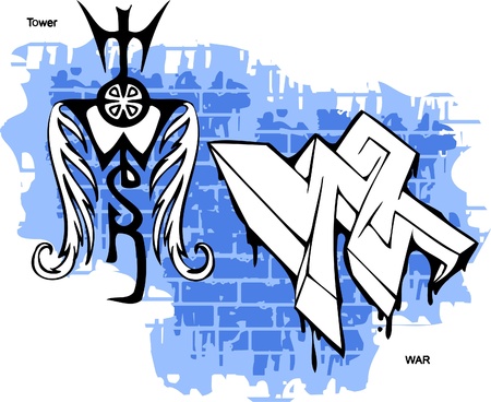 Graffiti -Vector Illustration. Vinyl-Ready.のイラスト素材