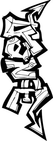 Dancing.Vector illustration ready for vinyl cutting.のイラスト素材