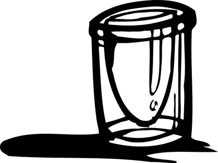 Glass.FastFood.Vector illustration ready for vinyl cutting.のイラスト素材