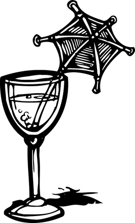 Cocktail.FastFood.Vector illustration ready for vinyl cutting.のイラスト素材