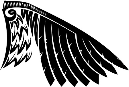 Wings.Vector illustration ready for vinyl cutting.のイラスト素材