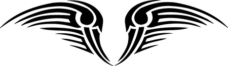 Wings.Vector illustration ready for vinyl cutting.のイラスト素材