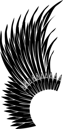 Wings.Vector illustration ready for vinyl cutting.のイラスト素材