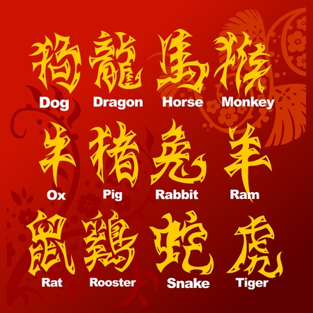 Chinese Horoscope - vector illustrationのイラスト素材