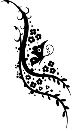 Floral Design - Vinyl-ready vector image! のイラスト素材