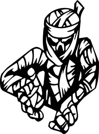 Mummy - Halloween Set - vector illustrationのイラスト素材