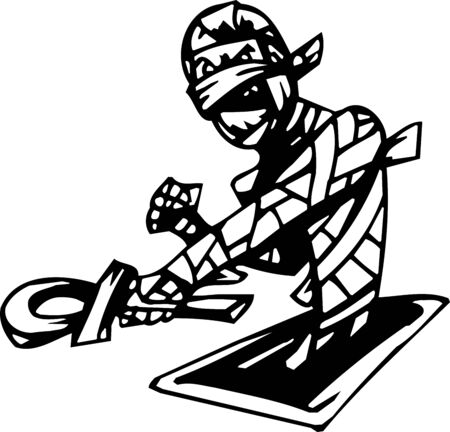 Mummy - Halloween Set - vector illustrationのイラスト素材