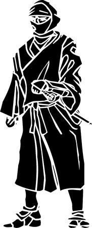 Ninja fighter - vector illustration  Vinyl-ready のイラスト素材