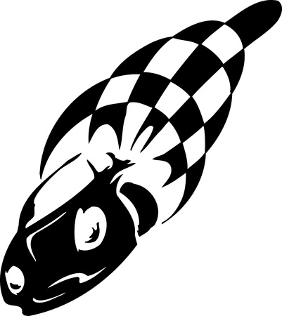 Checkered flag - symbol racingのイラスト素材