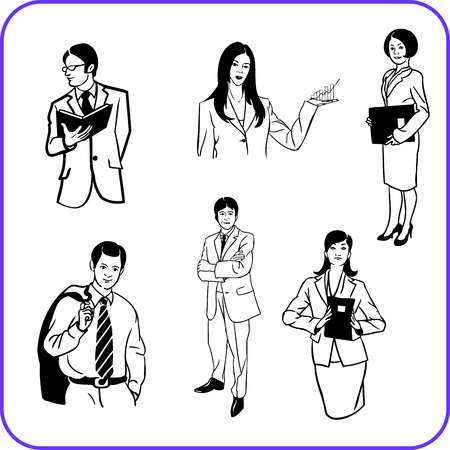Office workers - business set のイラスト素材