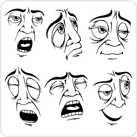 Emotions - Vinyl-ready vector illustration のイラスト素材