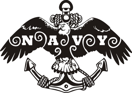 NAVY Military Design - vinyl-ready vector illustration.のイラスト素材