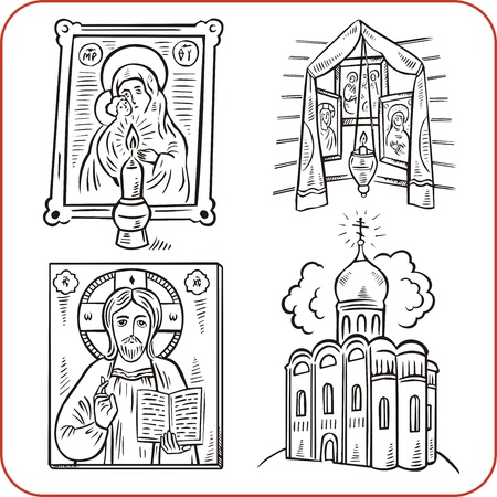 Orthodox religion - vector illustration.のイラスト素材