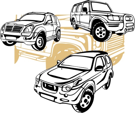 Off-Road Cars のイラスト素材