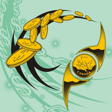 Coins design. Vector set.のイラスト素材