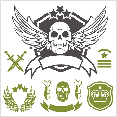 Special unit military patchesのイラスト素材