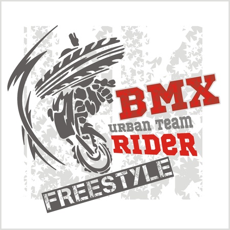 BMX rider - urban team. Vector design.のイラスト素材