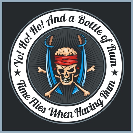 Pirate themed design elements - vector set.のイラスト素材