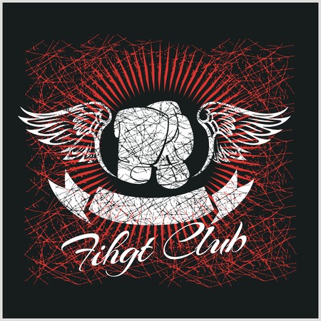 Boxing Champion - Vintage vector artwork for t-shirtsのイラスト素材