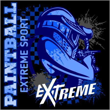 Paintball Team - vector emblem, extreme sportのイラスト素材
