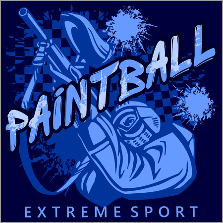 Paintball Team - vector emblem, extreme sportのイラスト素材