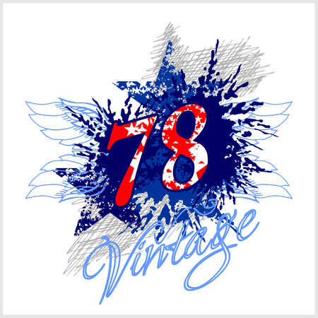 Vintage Design - T-shirt Printing - vector illustrationのイラスト素材