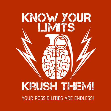 Brain distortion from grenade - Psychological  . Vector stock.のイラスト素材