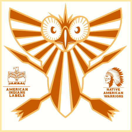 American indian vector logosのイラスト素材
